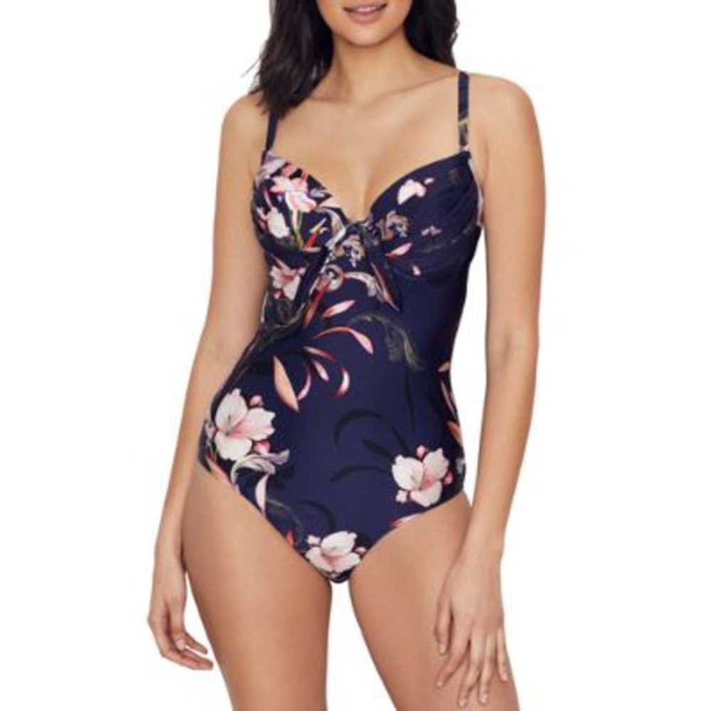 ‼️Sale‼️Bathing Suit NWT ORCHID LUXE PADDED UNDERWIRE ONE PIECE POUR MOI sz M-L